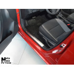Накладки на внутренние пороги для Тойота COROLLA XI /AURIS II 2013- Premium NataNiko