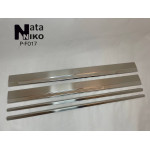 Накладки на пороги FORD KA III 2009- Premium - 4шт, наружные - на метал NataNiko