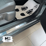 Накладки на пороги VW T-ROC *2019- Premium - 4шт, наружные - на метал NataNiko