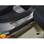 Накладки на пороги MG 550 2012- Premium - 4шт, наружные - на метал NataNiko