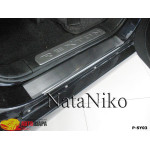 Накладки на пороги SSANG YONG REXTON II 2006-2012 Premium - 4шт, наружные - на метал NataNiko