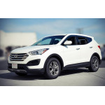 Дефлекторы окон Hyundai Santa Fe 2012-2017- Хром Молдингом - AVTM 