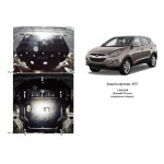 Защита Hyundai Tucson/IX35 2011- V-2,4 двигатель, КПП, радиатор - Kolchuga