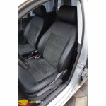 Авточохли для Volkswagen POLO IV хетчбек (2001-2009) - кожзам + алькантара - Leather Style MW Brothers