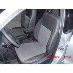 Чехлы сиденья Volkswagen Polo NEW хетчбек цельная с 2009г фирмы MW Brothers - кожзам