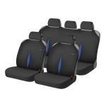 Комплект накидок на автомобільні сидіння Hadar Rosen KARAT, Блакитний / Чорний