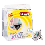 Лампы PULSO/галогенные H4/P43T 12v100/90w rainbow blue/plastic box