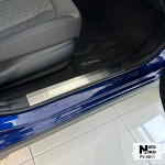Накладки на внутренние пороги Subaru XV II 2017- 2 шт на пластик Premium NataNiko