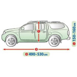 Чохол-тент для автомобіля „Mobile Garage”(3-шарова мембрана тканина) XL PICKUP hardtop (490-530см) 490 - 530 х 160 см Вес: 2.30 кг