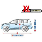 Чохол-тент для автомобіля "Basik Garage" (багатокульова тканина) XL SUV/Off Road 450-510х160см
