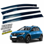Ветровики для Renault Sandero / Stepway 2012-2020 (Defl) Q2