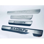 Накладки на пороги для Hyundai Santa Fe 2006-2012 4шт (TAN24) Хром-нерж