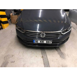 Volkswagen Passat B8 (2015-) Накладка на решетку радиатора верхняя+фары (3 шт, нерж) - OMSALINE