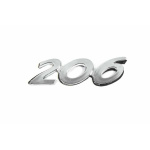 Емблема "206" для Peugeot 206 (90х25мм) - AVTM