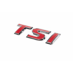 Емблема "TSI" для Volkswagen Golf 6/7/Tiguan 2007-2016 (косий шрифт, всі червоні) - AVTM