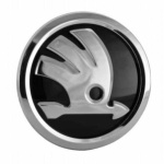 Емблема решітки радіатора Skoda Octavia A7 13-/Superb 14-15/Rapid 12-14/Yeti 14- чорн/білий фон 90м - AVTM