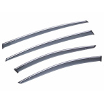 Дефлектори вікон (вітровики) з хромом Peugeot 308 2007-2013 Sun Visors