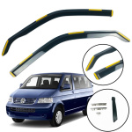 Дефлекторы окон (ветровики) для Volkswagen T5 2003-2015 (вставные, 2шт) (HAWK)