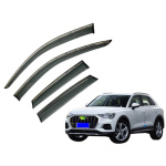 Дефлектори вікон (вітровики) для Audi Q3 2019+ з нерж. хром полоскою (HAWK)