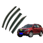Дефлекторы окон (ветровики) для Chevrolet EQUINOX 2017-2024 с нерж. хром полоской (HAWK)