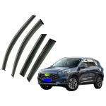Дефлекторы окон (ветровики) для Ford Escape 2020+ с нерж. хром полоской (HAWK)