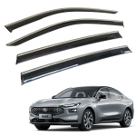 Дефлекторы окон (ветровики) для Ford Mondeo 2022+ с нерж. хром полоской (HAWK)