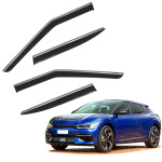 Дефлектори вікон (вітровики) для KIA EV6 2021+ з нерж. хром полоскою (HAWK)