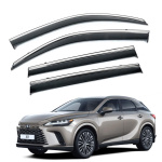 Дефлекторы окон (ветровики) для Lexus RX 2023+ с нерж. хром полоской (HAWK)