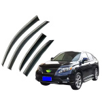 Дефлекторы окон (ветровики) для Lexus RX 2010-2015 с нерж. хром полоской (HAWK) 