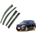 Дефлекторы окон (ветровики) для Renault Koleos 2016+ с нерж. хром полоской (HAWK)