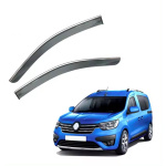 Дефлекторы окон (ветровики) для Renault Express 2021+ с хром полоской (HAWK)