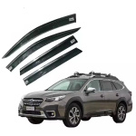 Дефлекторы окон (ветровики) для Subaru OUTBACK 2020+ с нерж. хром полоской (HAWK)