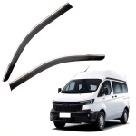 Дефлекторы окон (ветровики) для Volkswagen Caddy / Ford Connect 2020+ с нерж. хром полоской (HAWK) 