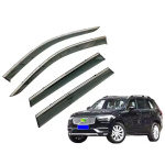 Дефлекторы окон (ветровики) для Volvo XC90 2015+ с нерж. хром полоской (HAWK) 