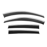 Дефлектори вікон (з хром молдингом) Mazda CX-5 2012-2017 4шт Niken bmdc51223ws - Niken 