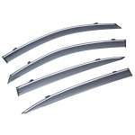 Дефлекторы окон (ветровики) с хромом Honda ACCORD 9 2013-2017 Sun Visors