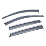 Дефлекторы окон (ветровики) с хромом HYUNDAI SANTAFE (IX45) 2013-2018 Sun Visors 