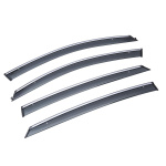 Дефлекторы окон (ветровики) с хромом KIA OPTIMA 2010-2015 Sun Visors 