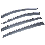 Дефлекторы окон (ветровики) с хромом KIA SPORTAGE 2016-2020 Sun Visors 