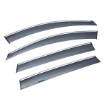 Дефлекторы окон (ветровики) с хромом Volkswagen TIGUAN 2010-2017 Sun Visors