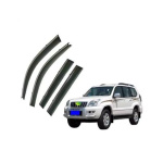 Дефлекторы окон Toyota Prado / Lexus GX470 (2003-) 2003-2009 з нержавіючої чорної сталі (HAWK)
