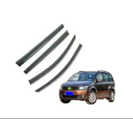 Дефлекторы окон Volkswagen Touran 2003-2015 з нержавіючої чорної сталі (HAWK) 