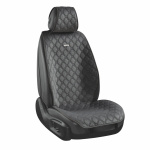 Комплект премиум накидок для сидений CarLife Turbo, black 