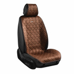 Премиум накидки для передних сидений CarLife Nitro, coffee 2шт 