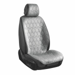 Премиум накидки для передних сидений CarLife Racer, grey 2шт