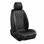 Премиум накидки для передних сидений CarLife Nitro, black 2шт