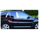 BMW X6 (E71) (2008-) Молдинги дверных стоек (нерж.) 8 шт. - Omsa Line