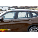 BMW X1 (2009-) Нижні молдинги стекол (нерж.) 6 шт. - Omsa Line