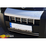 Peugeot Bipper (2008-) Накладки на передний бампер (нерж.) 15 шт. - Omsa Line