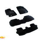 Тришарові килимки Sotra 3D Premium 12mm Black для Тойота Highlander (mkII) 2008-2011 gasoline